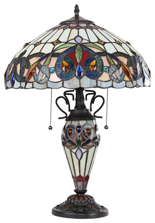 CHLOE Lighting CH3T353BV16-DT3 SERENITY Victorian 3 Light Double Lit Table Lamp