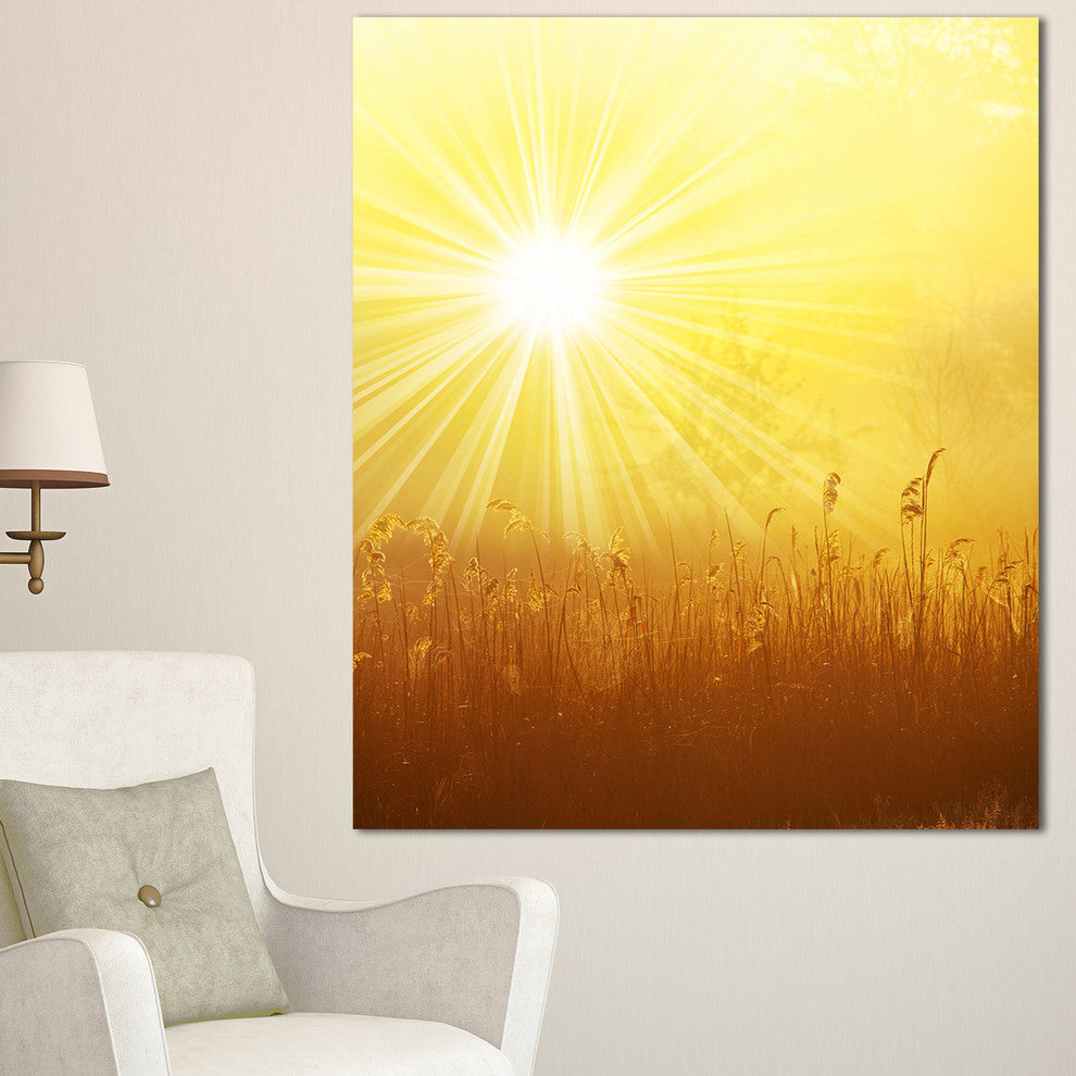 Amazing Sunrise over Meadow, Oversized Landscape Canvas Art, 30"x40"