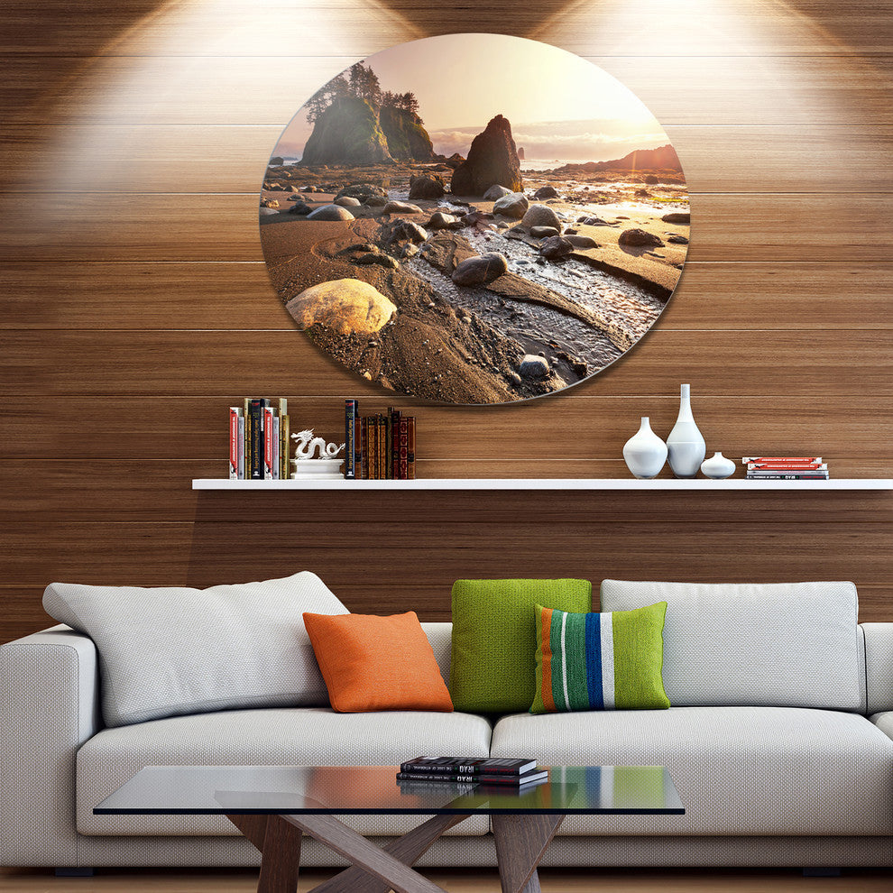 Olympic National Park Coast, Seashore Round Wall Art, 36"