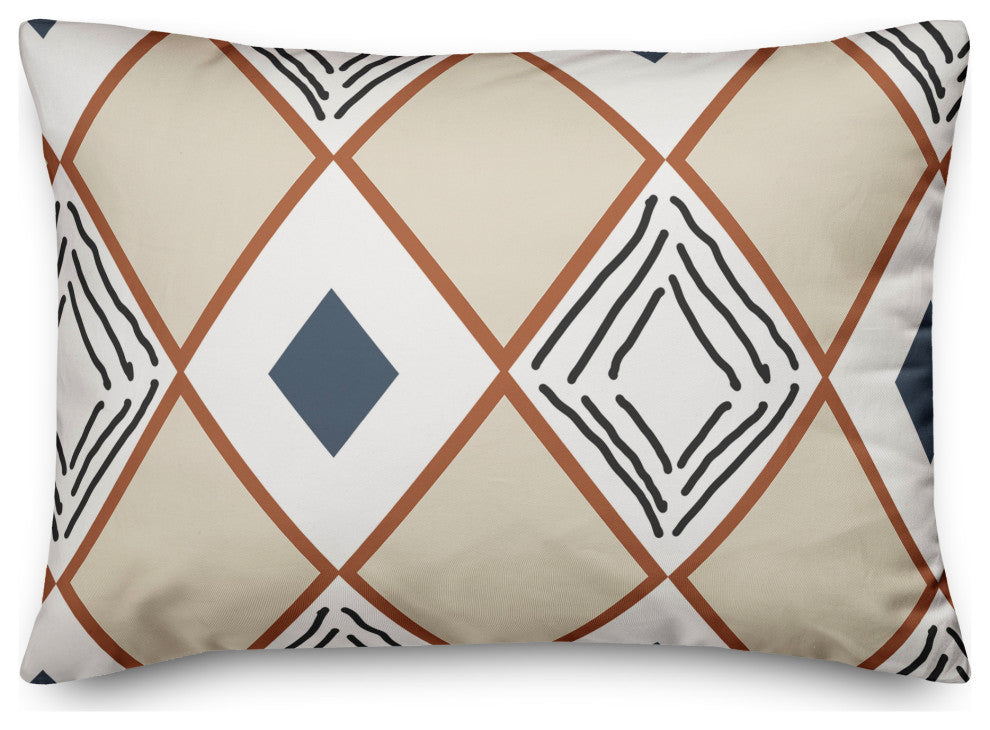 Diamond Triangle 14x20 Spun Poly Pillow