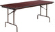 30"x72" Rectangular Mahogany Melamine Laminate Folding Banquet Table