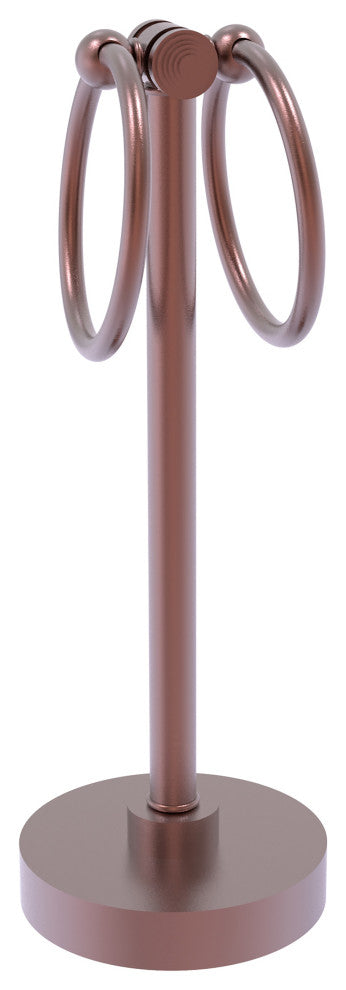 Southbeach Vanity Top 2 Towel Ring Guest Towel Holder, Antique Copper