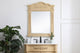 Daisy Wood Frame Mirror, 28"x36", Light Antique Beige