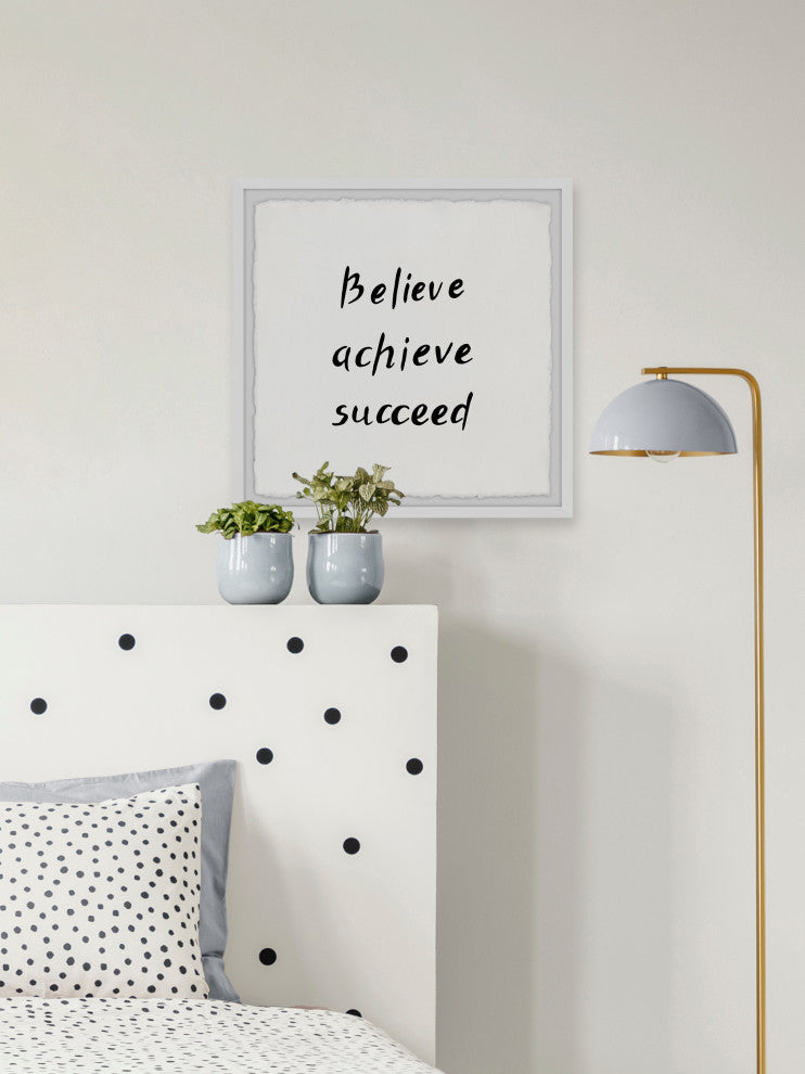 "Achieve and Succeed" Framed Painting Print, 18x18