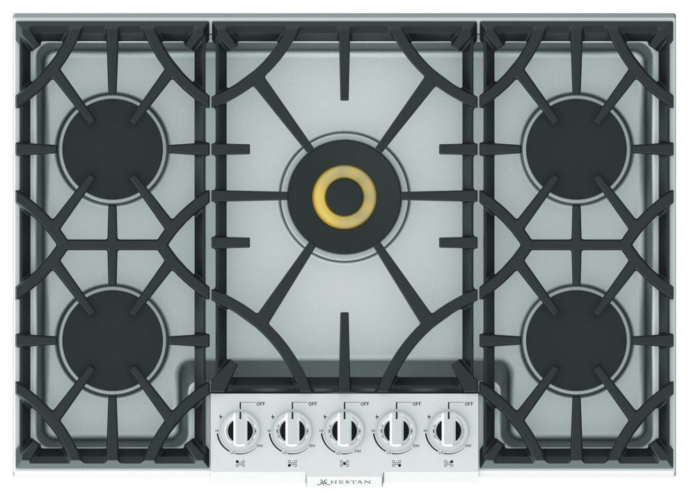 Hestan KGC30 30"W 5 Burner Gas Cooktop - Stainless Steel