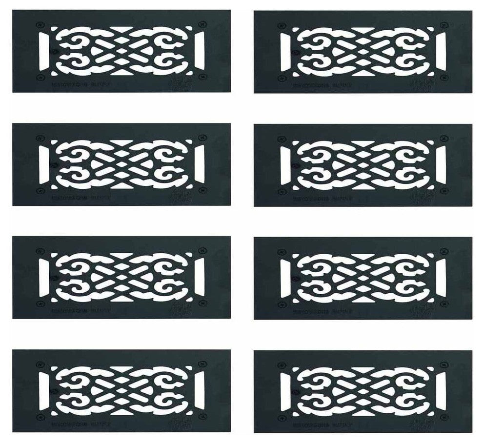 8 Floor Heat Register Louver Vent Victorian Cast 4" x 8" Duct |