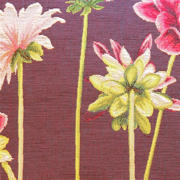 Pillow Decor - Pink Dahlias Square Tapestry Throw Pillow