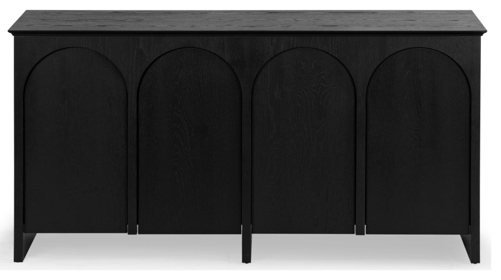 Safavieh Couture Tashalie 4 Door Wood Sideboard, Black