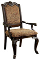 Classic Style Transitional Arm Chair, Cherry Brown