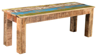 Timbergirl Suman Rustic Multicolor Bench, 18" Height X  X 50" Wide X 16"deep