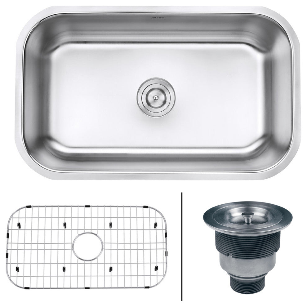 Ruvati RVM4250 Undermount 16 Gauge 30" Kitchen Sink Single Bowl