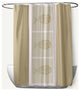 Fish Chips Taupe 70" w x 73" h Shower Curtain
