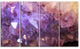 Purple White Natural Amethyst Geode, Abstract Canvas Artwork, 48"x28", 4 Panels