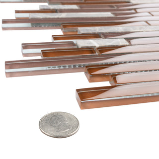 Tessera Piano Bordeaux Glass Wall Tile