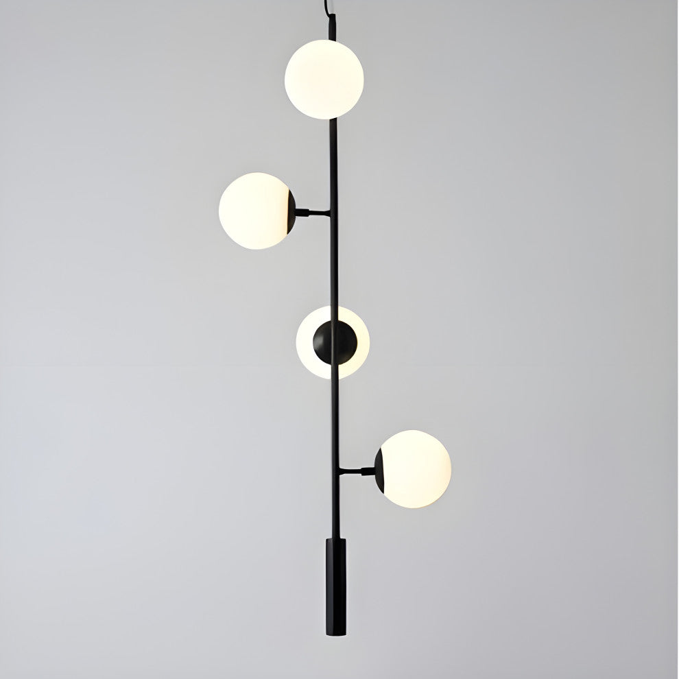 Iglesias | Luxury LED Pendant Light in the Shape of Glass Ball for Dining Room, Gold, Clear Glass, Cool Light