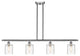 Cobbleskill 4 Light Island Light, Brushed Satin Nickel