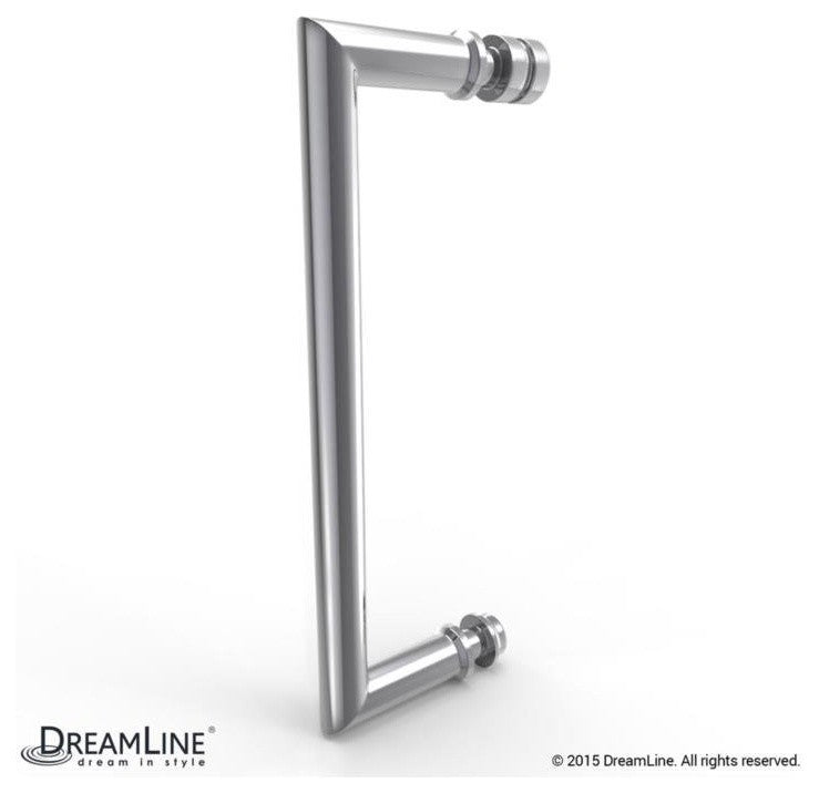 Unidoor-X Shower Enclosure, Left-Wall Bracket, Chrome, 57"x30.38"
