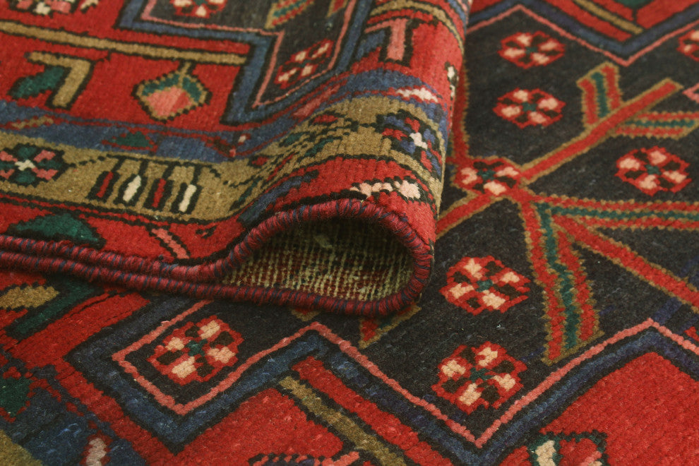 Fine Vintage Distressed Erik Red/Brown Runner, 3'2x9'10