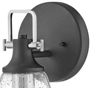 Hinkley Easton 6" Single Light Bath Vanity Fixture, Black + Chrome