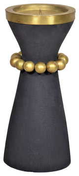 Parvati Candleholder, Black, Small