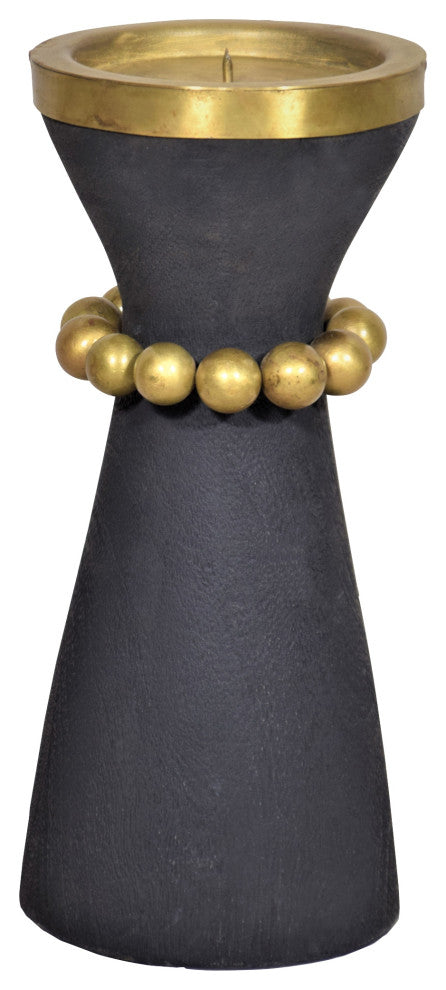 Parvati Candleholder, Black, Small