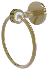 Clearview Towel Ring with Dotted Accents, Unlacquered Brass