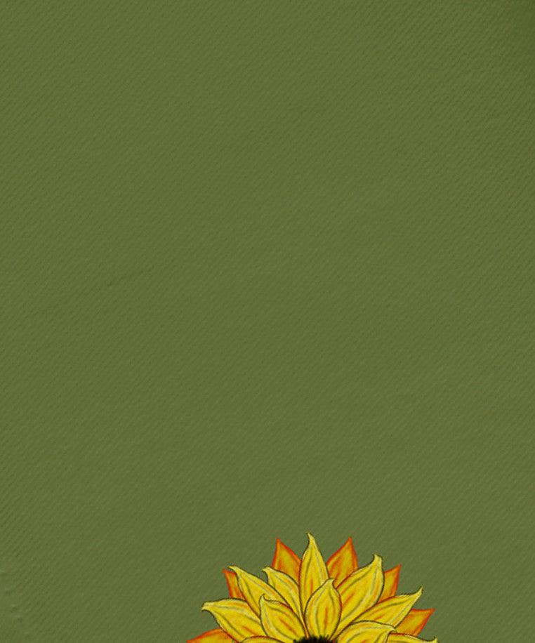 Sunflower Power Flower Print Napkin, Green, Set of 4