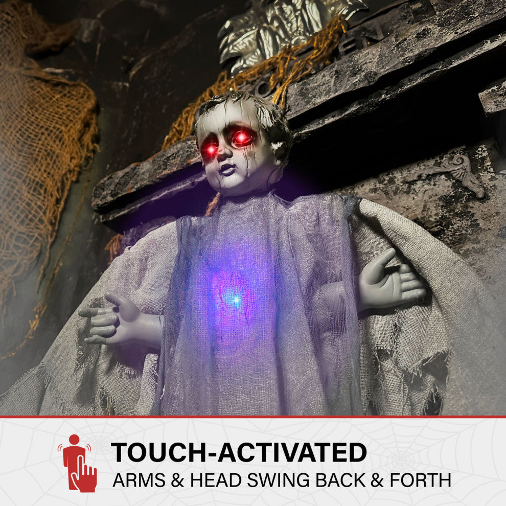 Animatronic Haunted Angel, Lights and Sound