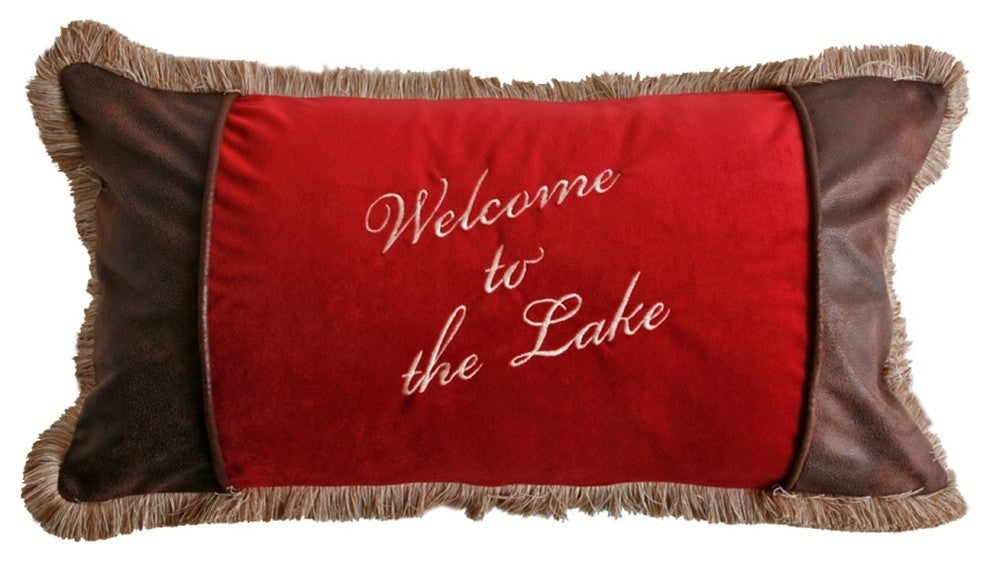 "Welcome to the Lake" Pillow