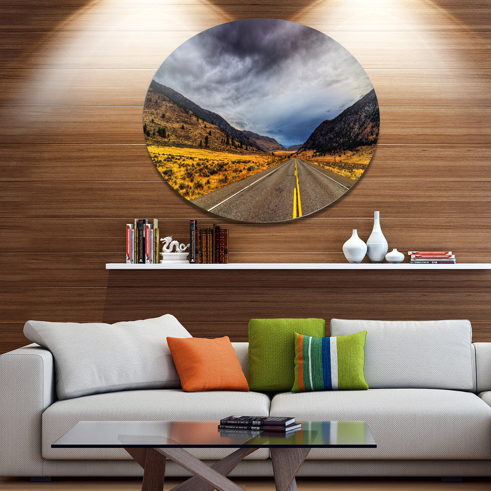 Mountain Desert Highway British Columbia, Landscape Disc Artwork, 11"