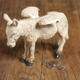 Winged Donkey Cast Iron Bank Figurine, Angel Pegasus Vintage Style