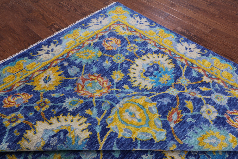 Turkish Oushak Handmade Wool Rug 10' 3" X 14' 1" - Q13267