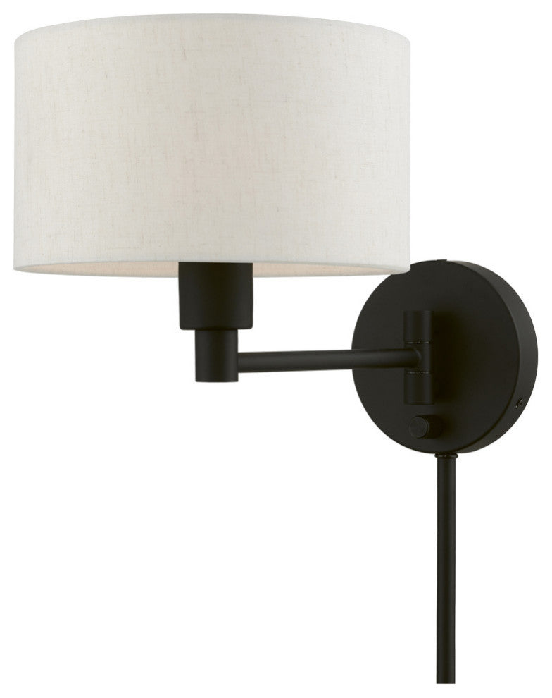 Swing Arm Wall Lamps 1 Light Black Swing Arm Wall Lamp
