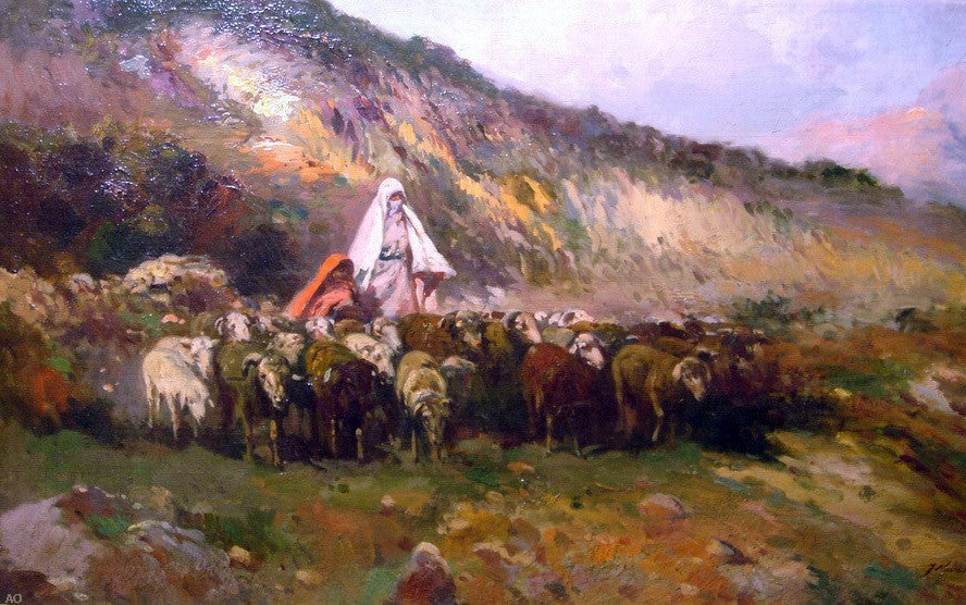 Jose Navarro Llorens Pastora, 18"x27" Gallery Wrapped Canvas Print