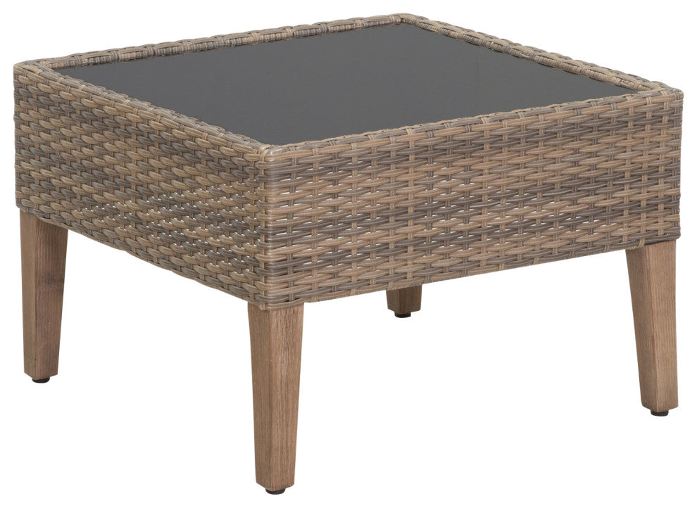 Isla 3-Piece Outdoor Conversation Set With Club Chairs, End Table, Cobalt Blue