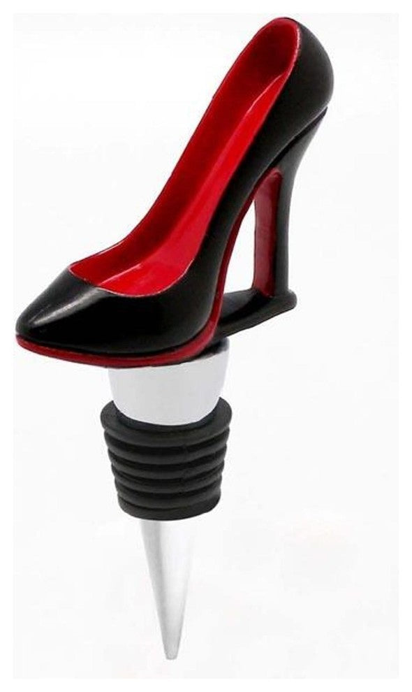 Elegance Black Shoe Bottle Stopper