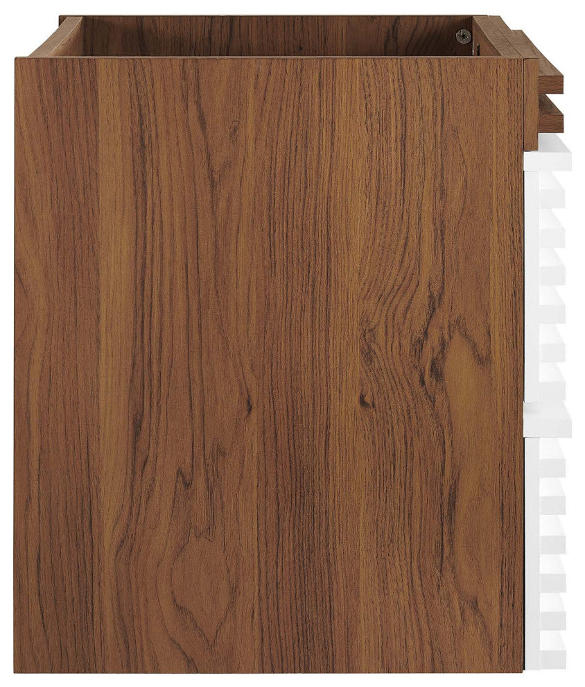 Render 24" Wall-Mount Bathroom Vanity Cabinet, White Walnut