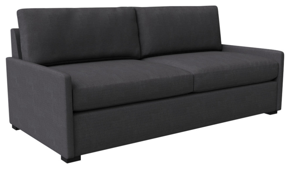 Nativa Interiors Kimpton 79" Sofa, Charcoal, Depth: Classic
