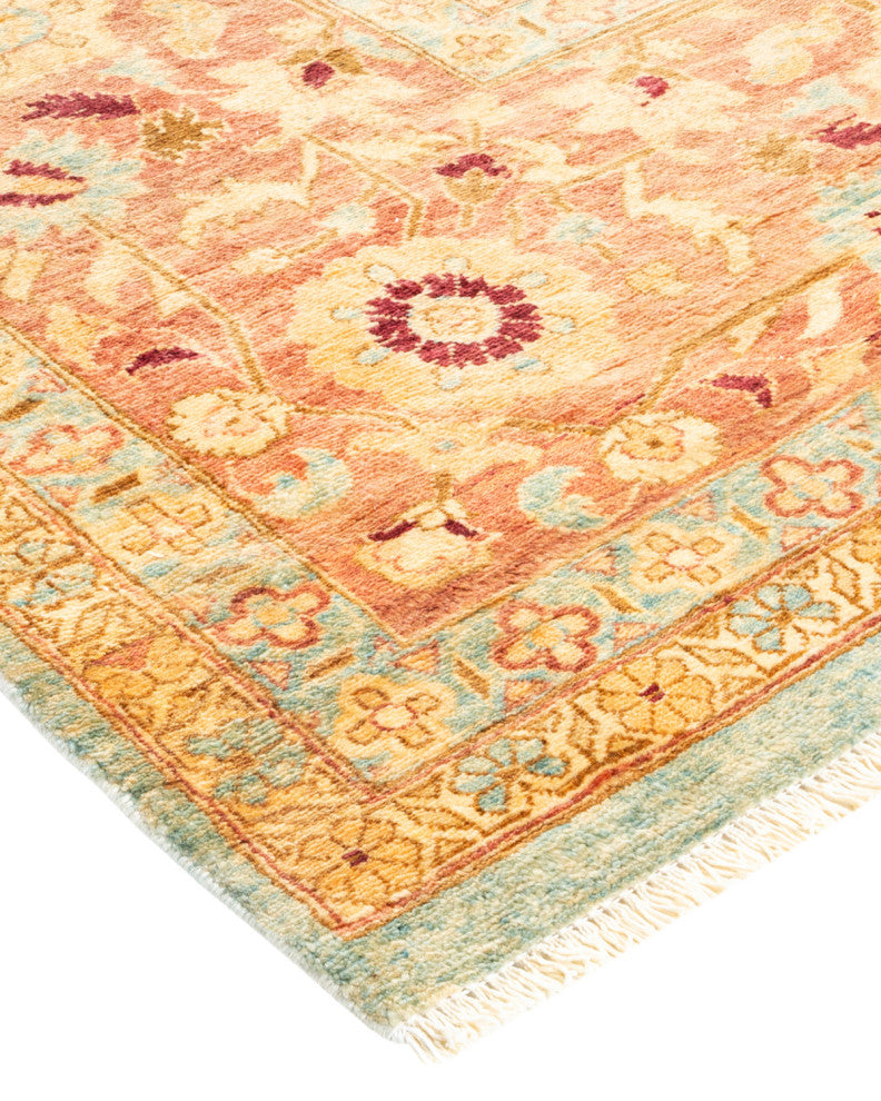 Eclectic, One-of-a-Kind Hand-Knotted Area Rug Light Blue, 8' 10" x 11' 5"