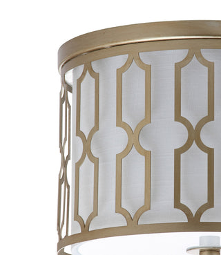 Link 3-Light Metal Flush Mount, Soft Gold, 12.75"w