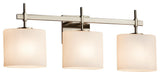 Fusion Union 3-Light Bath Bar, Oval, Brushed Nickel, Opal Shade