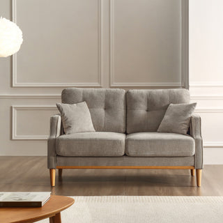 Gewnee Loveseats 2 Seater Sofa, Cream