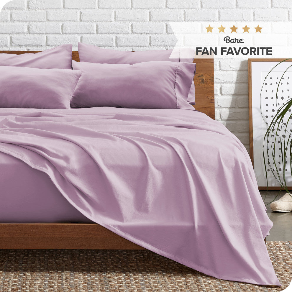 Bare Home 6-Piece Microfiber Sheet Set, Lavender, King