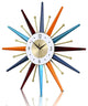 Large Wall Clock 27.5" Mid Century Wall Clock Starburst Clock
