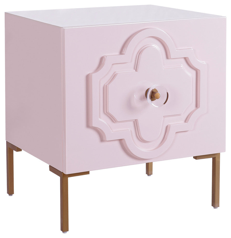 Anna Pink Lacquer Side Table