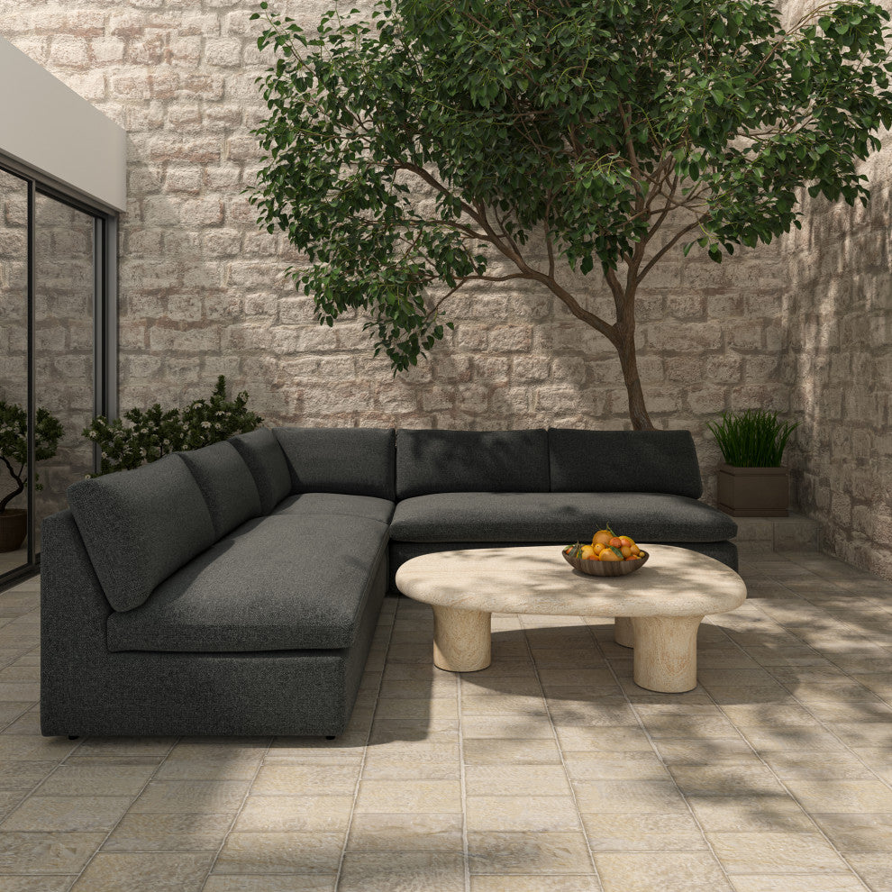 Miles Outdoor Sofa Speckled Charcoal