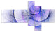 Blue Storm Sky, Abstract Canvas art print, 60"x32", 5 panels