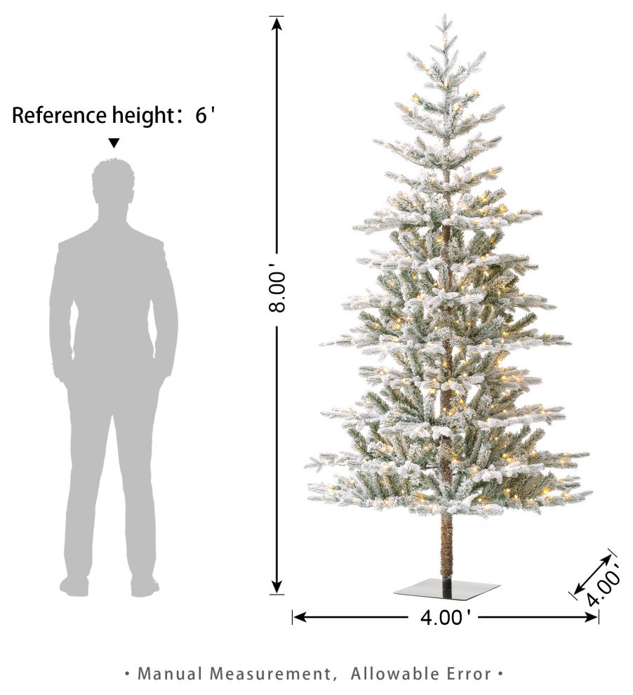 8' Deluxe Pre-Lit Artificial Christmas Tree