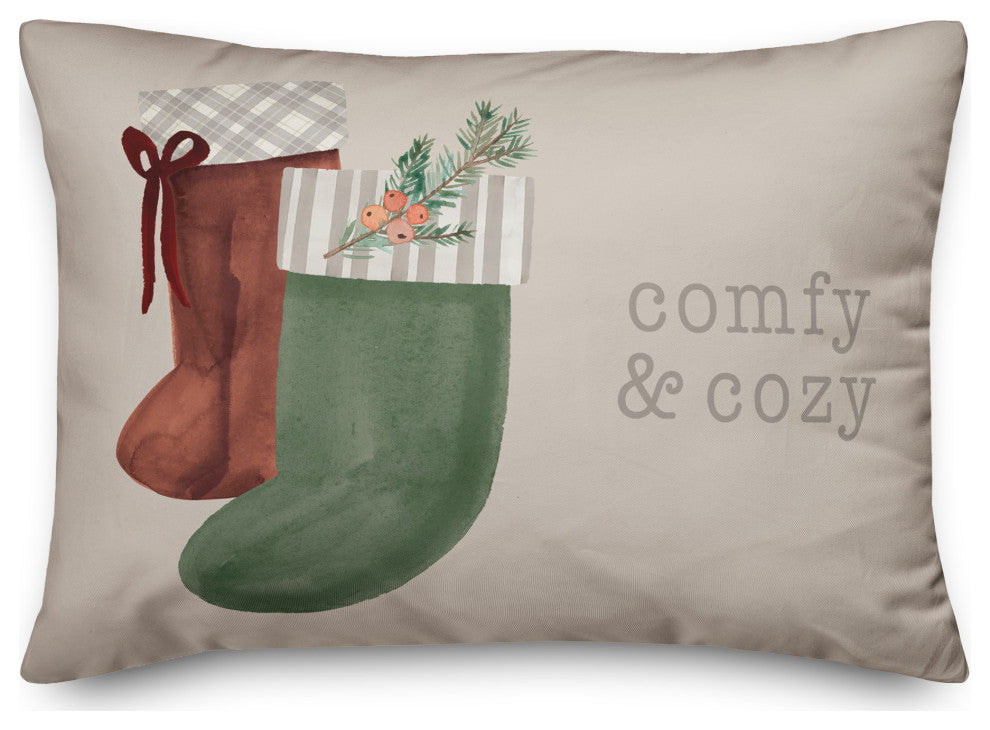 Comfy Cozy Stockings 6 20x14 Spun Poly Pillow