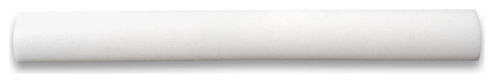 Thassos White Marble Round Covering Pencil Liner Trim Molding Polished, 1 piece